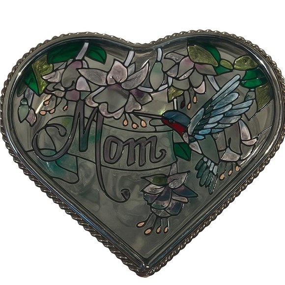 Amia “Mom” Stained Glass Trinket Box - Picture 2 of 7